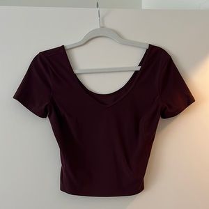 NWOT burgundy lululemon top